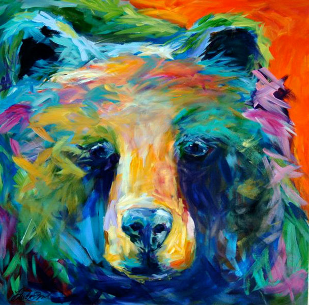 Linda Israel bear totem painting