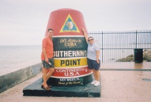 Wayne and Courtney at the Southernmost Point